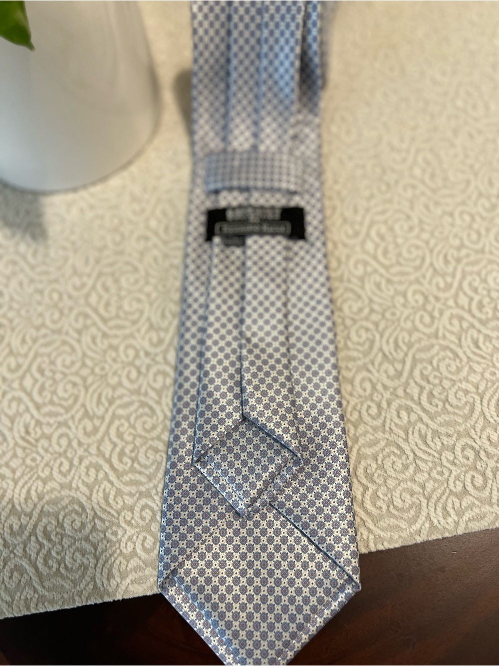 Stefano Ricci 100% Silk Tie Blue Medallion Print Luxury Italian Designer Tie - Picture 4 of 7